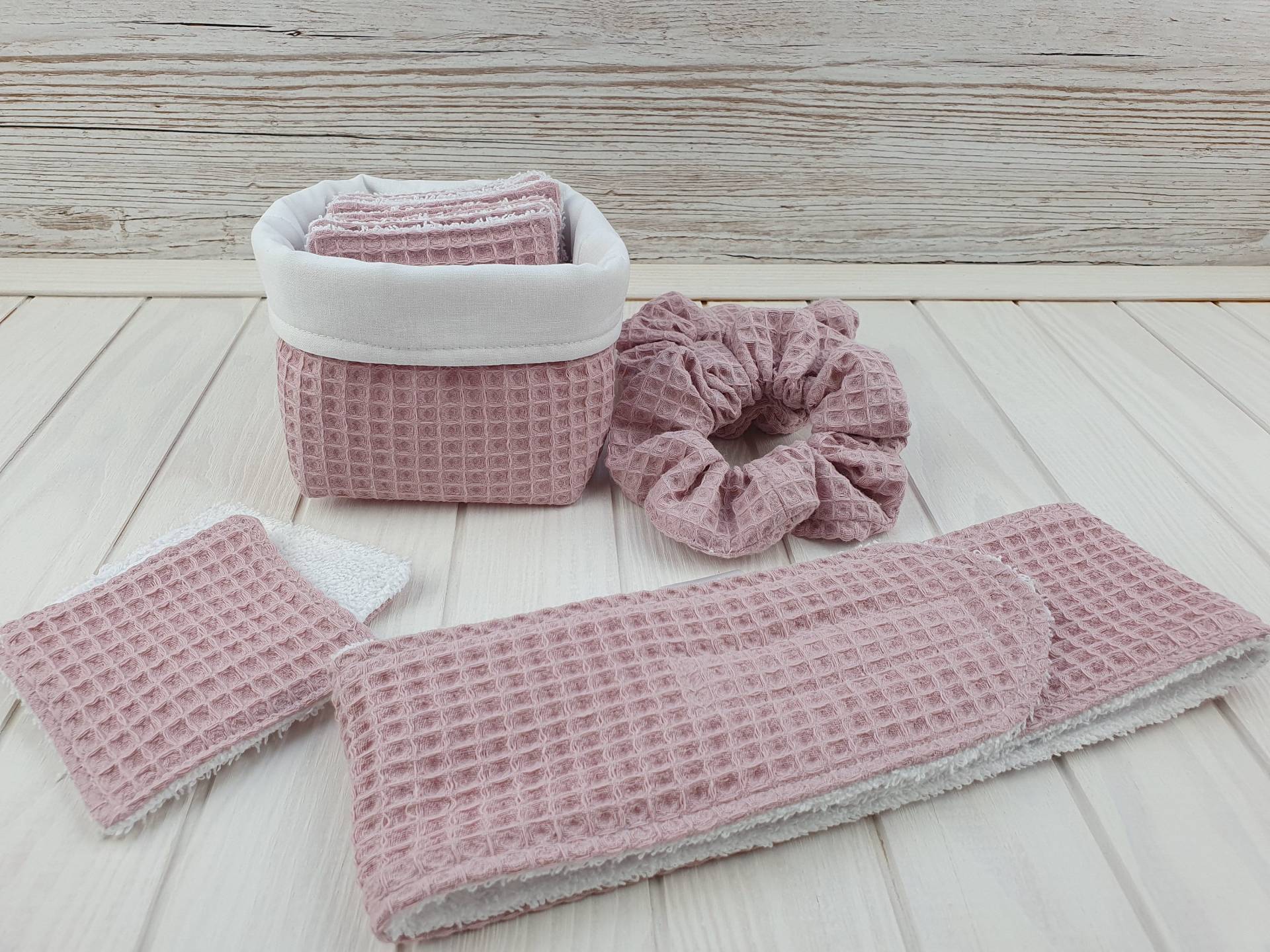 Kosmetikpads Utensilo Srunchies Kosmetikstirnband Set Altrosa Kosmetikpads Utensilo Srunchies Kosmetikstirnband Set Altrosa von PantufaDE