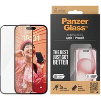 PanzerGlass™ UWF mit Applikator Display-Schutzglas für Apple iPhone 15 von PanzerGlass™