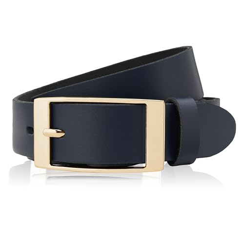 Damen Lederband dunkelblau 100 cm mit Goldschließe PG-02-DBZ-100 Damen Lederband dunkelblau 100 cm mit Goldschließe PG-02-DBZ-100 von Paolo Peruzzi