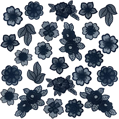 30 Stück Blumen Spitze Bügelflicken Patches zum Aufbügeln Exquisite Stickerei Bügelbilder Applikation für Kleidung Jacken Hüte Rucksäcke Jeans Reparieren Dekorationen Diy Zubehör von Paotxpum