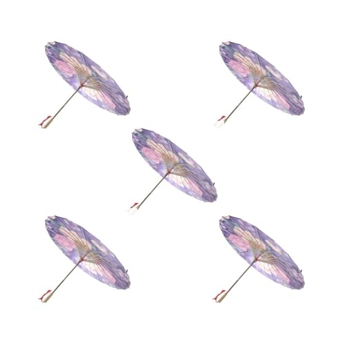 Chinesischer Regenschirm, Ölpapier, Sonnenschirm, für Hochzeit, Party, Tanz, Requisite, Pfingstrose, 5 Stück von Paowsietiviity