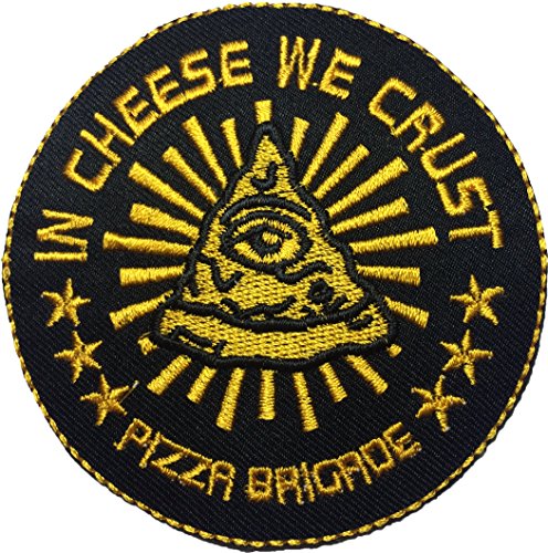 Papapatch Bestickter Aufnäher zum Aufnähen oder Aufbügeln mit Aufschrift "In Cheese WE Crust Pizza Brigade" Papapatch Bestickter Aufnäher zum Aufnähen oder Aufbügeln mit Aufschrift "In Cheese WE Crust Pizza Brigade" von Papapatch