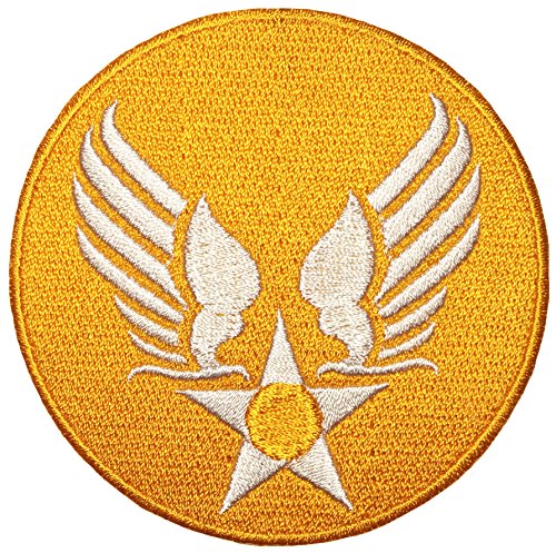 Papapatch US Air Force USAF Logo Star Wings Armee Militär bestickt Aufnäher Aufbügler - Gelb (USAF-WING-YW) von Papapatch