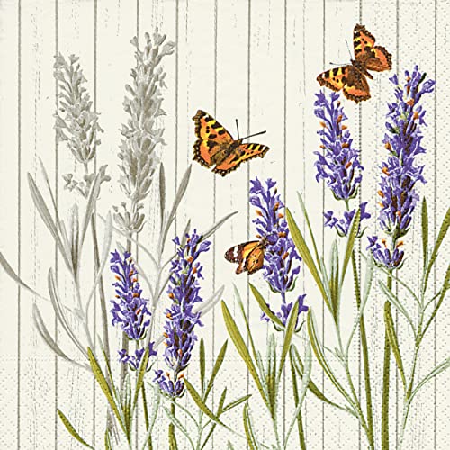 Serviette "Lavendel & Schmetterlinge" 20 Stück von Paper+Design GmbH