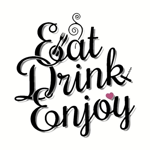20 Servietten Eat, drink and enjoy | Spruch | Text | Essen | Party | Tischdeko | Decoupage | Serviettentechnik 33x33cm von Paper+Design