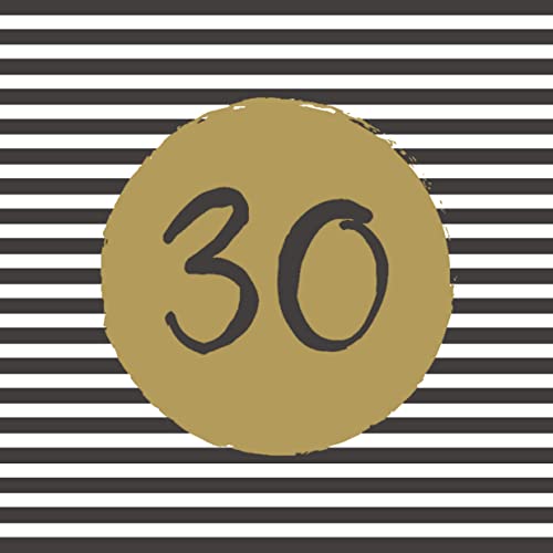 20 Servietten Zahl 30 auf Kreis gold | Geburtstag | Jubil?um | Tischdeko | Decoupage | Serviettentechnik 33x33cm von Paper+Design