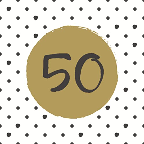 20 Servietten Zahl 50 auf Kreis gold | goldene Hochzeit | Geburtstag |Jubil?um | Tischdeko | Decoupage | Serviettentechnik 33x33cm von Paper+Design
