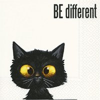 Serviette "Be Different" - 20 Stück von Weiß