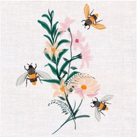 Serviette "Bienenausflug" - 20 Stück von Grau