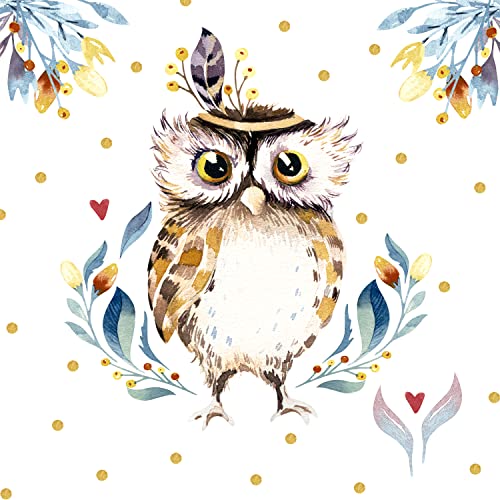 Serviette "Flower Owl" von Paper+Design