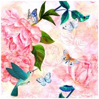 Serviette "Schöner Frühling" - 20 Stück von Pink