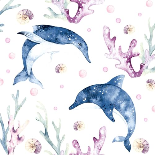 Serviette "Spielende Delfine" von Paper+Design