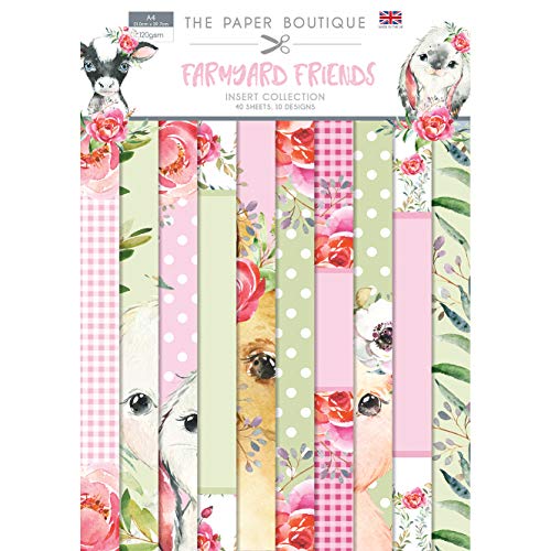 Paper Boutique PB1349 Insert Collection Farmyard Friends – Einlege-Kollektion, Pinktöne, A4 von Paper Boutique