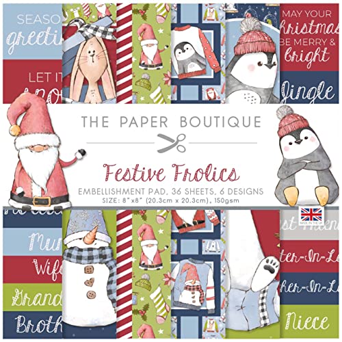 Paper Boutique PB1811 The Dekoblock mit festlichen Frolics, mehrfarbig, 8 x 8 inches Paper Boutique PB1811 The Dekoblock mit festlichen Frolics, mehrfarbig, 8 x 8 inches von Paper Boutique