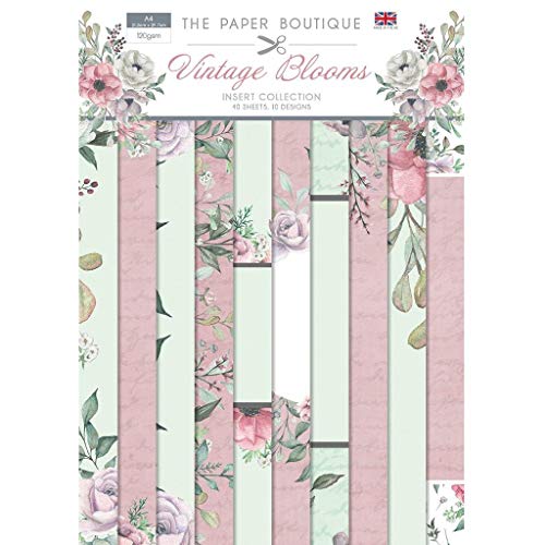 Paper Boutique Vintage Blooms-Insert Collection, Pink und Grün, A4 von Paper Boutique