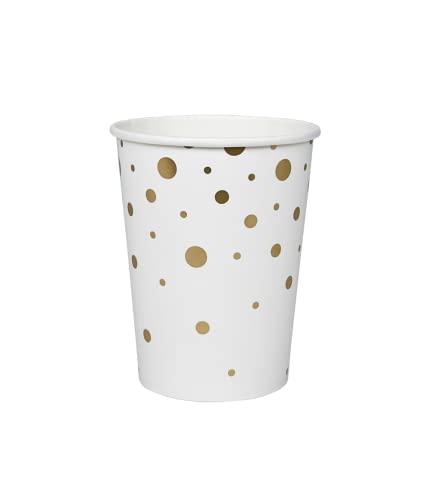 Paper Dreams PD-Party Tabelle Ware - Cups Gold/Weiß von Paper Dreams