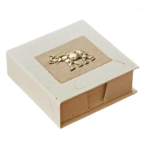 Elefanten-Dung-Notizhalter, 100 Blatt recyceltes Papier, quadratischer Notizblockhalter, 11 cm x 10 cm, echter Elefanten-Kot, Fair Trade und handgefertigte Elefanten-Geschenke für Männer und Frauen Elefanten-Dung-Notizhalter, 100 Blatt recyceltes Papier, quadratischer Notizblockhalter, 11 cm x 10 cm, echter Elefanten-Kot, Fair Trade und handgefertigte Elefanten-Geschenke für Männer und Frauen von Paper High