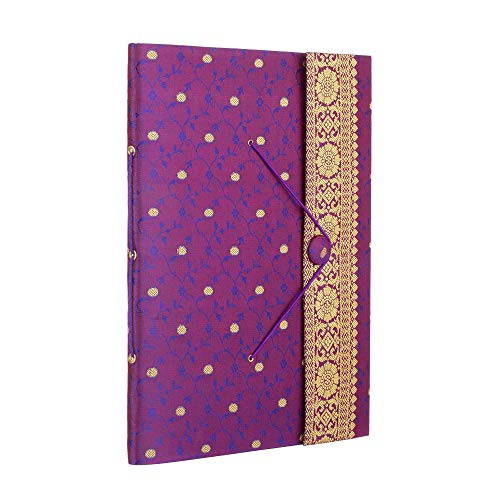 Fair Trade Fotoalbum Sari 260 x 350 mm extra groß - lila von Paper High