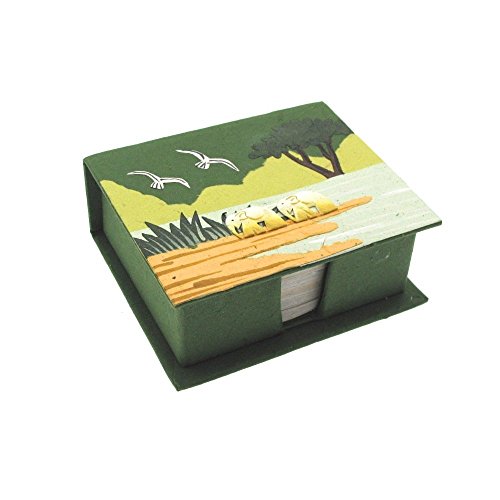 Fair Trade Notizblockhalter Elefanten-Dung 120 x 100 mm - grün Fair Trade Notizblockhalter Elefanten-Dung 120 x 100 mm - grün von Paper High