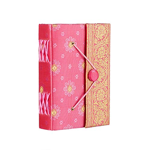 Fair Trade Tagebuch Sari Mittel 110 x 155 mm rosa von Paper High