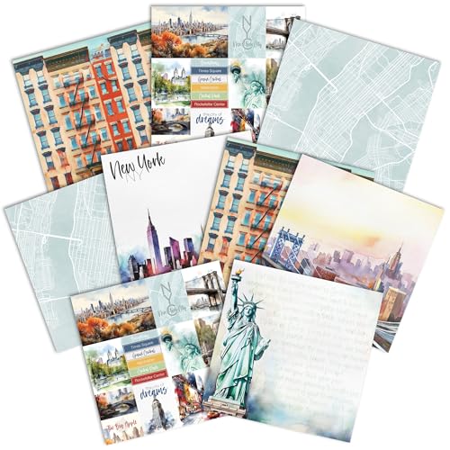 Paper House Productions 30,5 x 30,5 cm 9 Blatt dekoratives doppelseitiges Papier für Scrapbooking und Basteln – New York City Paper House Productions 30,5 x 30,5 cm 9 Blatt dekoratives doppelseitiges Papier für Scrapbooking und Basteln – New York City von Paper House Productions