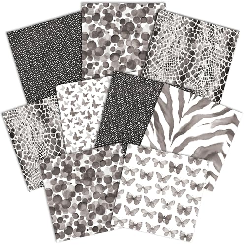 Paper House Productions 30,5 x 30,5 cm 9 Blatt dekoratives doppelseitiges Papier für Scrapbooking und Basteln – Schieferpalette von Paper House Productions