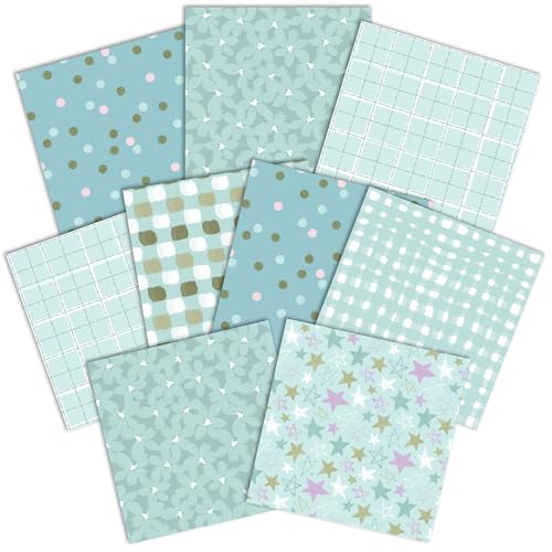 Paper House Productions Dekoratives doppelseitiges Papier, 30,5 x 30,5 cm, 9 Blatt, für Scrapbooking und Basteln, Charming Baby Blues von Paper House Productions