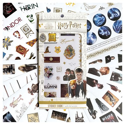 Paper House Productions Harry Potter Folienakzent, 512-teilig, offiziell lizenzierte Aufkleber-Folie – Häuser, Charaktere, Planer-Aufkleber und mehr von Paper House Productions