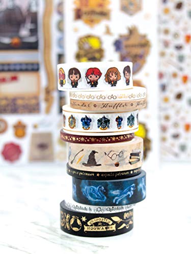 Paper House Productions Harry Potter Washi Tape Bundle enthält fünf 15 mm Rollen, fünf 5 mm Rollen, dekoratives Klebeband, SET0013 Paper House Productions Harry Potter Washi Tape Bundle enthält fünf 15 mm Rollen, fünf 5 mm Rollen, dekoratives Klebeband, SET0013 von Paper House Productions
