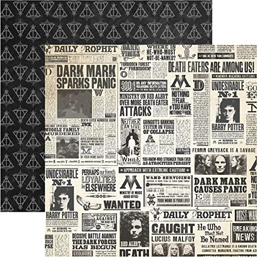 Paper House Productions P-2221E Zeitung Doppelseitiges Scrapbook-Papier, multi, 12-x-12-Inch von Paper House Productions