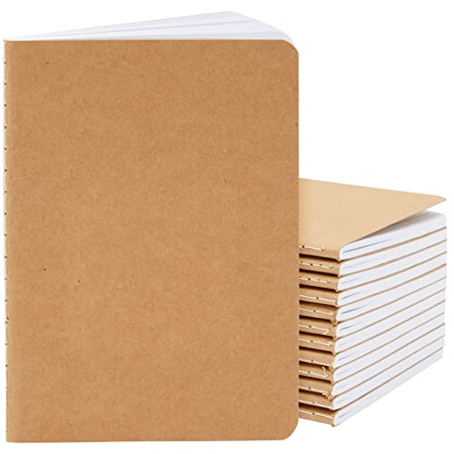 12 Pack Kraftpapier Notizbücher A6 Größe, Schreibtagebuch mit 80 linierten Seiten, Notizbuch-Set für Studenten, Schreiben, Klassenzimmer, Reisen, Business (10 x 15 cm) von Paper Junkie