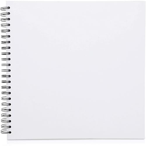 Hardcover Scrapbook Album (30,5 x 30,5 cm, Weiß, 40 Blatt) von Paper Junkie