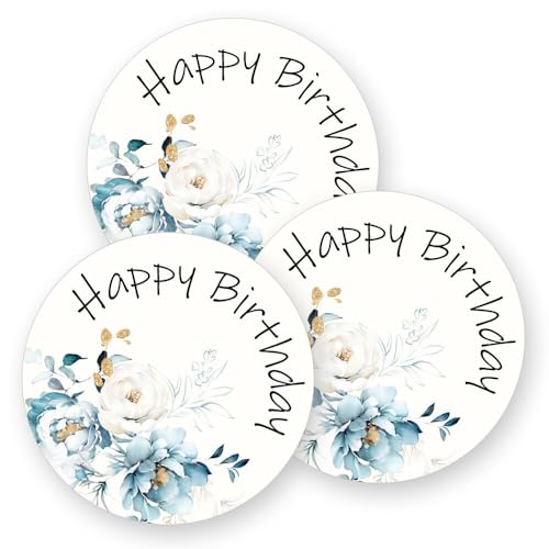 50 Aufkleber HAPPY BIRTHDAY - Blumenmotiv Rund Ø 4,5 cm, Besondere Anlässe Geburtstag 50 Aufkleber HAPPY BIRTHDAY - Blumenmotiv Rund Ø 4,5 cm, Besondere Anlässe Geburtstag von Paper-Media