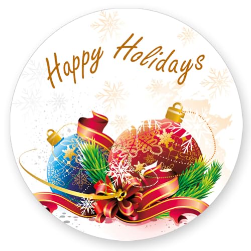 50 Aufkleber HAPPY HOLIDAYS - Weihnachtsmotiv Rund Ø 4,5 cm, Besondere Anlässe Weihnachten 50 Aufkleber HAPPY HOLIDAYS - Weihnachtsmotiv Rund Ø 4,5 cm, Besondere Anlässe Weihnachten von Paper-Media