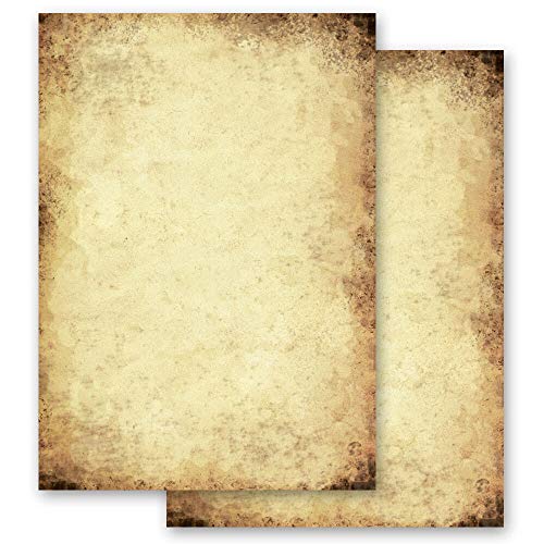 50 Blatt Briefpapier Urkunde ALTES PAPIER Antik & History - DIN A4 Format - Paper-Media von Paper-Media