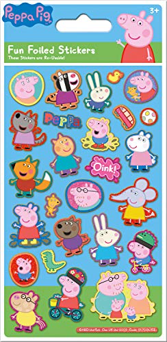 Paper Projects 01.70.06.152 Peppa Pig Blue Sparkly Reusable Sticker Pack, 19.5cm x 9.5cm von Paper Projects