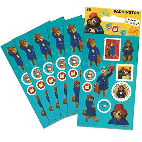 Paddington Bear Film-Partytüten-Aufkleber-Set (6 Bögen), offizielles Lizenzprodukt, perfekt als Partytüte oder Strumpffüller von Paper Projects