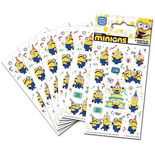 Paper Projects 01.70.15.060 Minions (6 Blatt) | Offizielles Lizenzprodukt | Perfekt als Partytüte oder Strumpffüller, 12,5 cm x 7,5 cm von Paper Projects