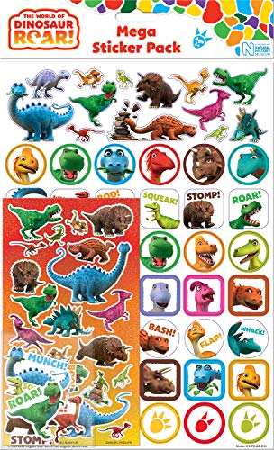 Paper Projects 01.70.22.011 The World of Dinosaurier Roar Mega Sticker-Set, Weiß, 29,7 cm x 21 cm von Paper Projects