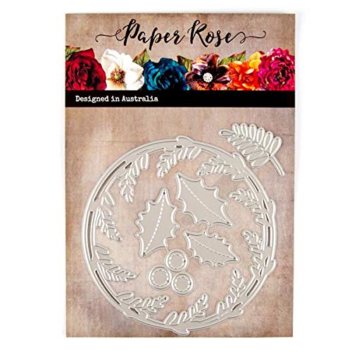 Paper Rose Christmas Scribble Kritzelkranz-Stanzformen-Set, Silber, 12 x 12,5 cm von Paper Rose
