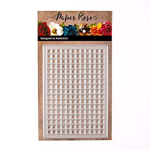 Paper Rose Rechteckige Metall-Stanzform, Karomuster, Silber, 13,5 x 10 cm von Paper Rose