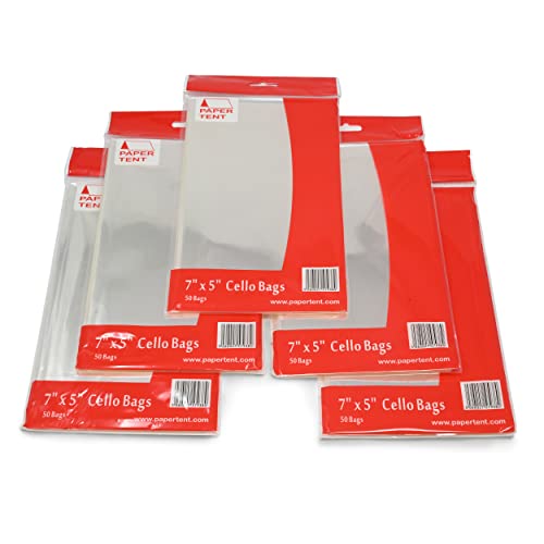 Paper Tent - 250 Zellophantaschen 188mm x 136mm (5 Packung 50) von Paper Tent