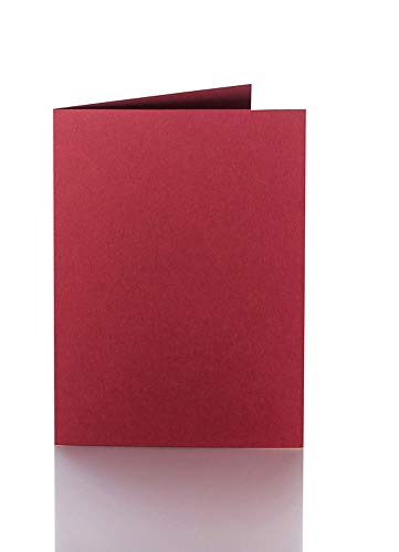 25 Faltkarten A6 240g/m² Bordeaux für Briefumschläge im Format DIN C6 von Paper24