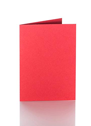 25 Faltkarten A6 240g/m² Rot für Briefumschläge im Format DIN C6 von Paper24