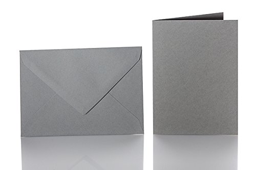 Paper24 25 Faltkarten blanko mit Umschlag 120x170 mm, Briefumschläge B6, Doppelkarten mit Umschlag sind ideal für Geburtstag in Dunkelgrau Paper24 25 Faltkarten blanko mit Umschlag 120x170 mm, Briefumschläge B6, Doppelkarten mit Umschlag sind ideal für Geburtstag in Dunkelgrau von Paper24