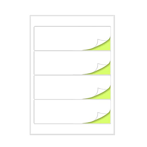 Paper24 400 Etiketten für Ordnerrücken selbstklebend 190x61 mm, 100 Blatt mit je 4 Aufkleber, Rückenschildaufkleber auf DIN A4 Seite, Ordneretiketten von Paper24