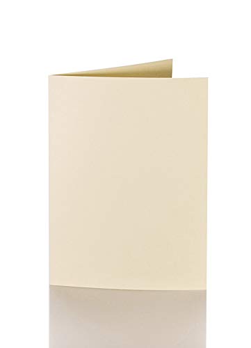 Paper24 Faltkarte 12x17 cm 240 g/qm 25 Stück in Zartcreme von Paper24