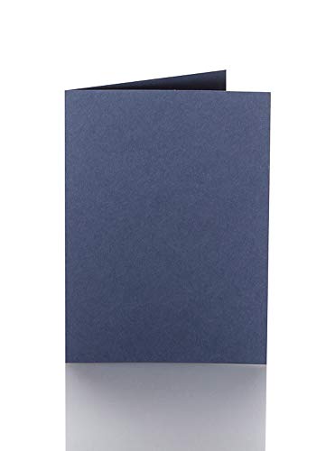 Paper24 Faltkarten A5 150 x 200 mm 240 g/qm 25 Stück in Dunkelblau von Paper24