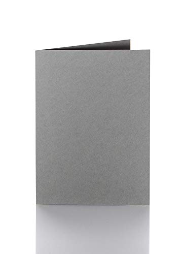 Paper24 Faltkarten A5 150 x 200 mm 240 g/qm 25 Stück in Dunkelgrau von Paper24