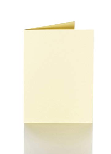 Faltkarten A6 240g/m² Zartgelb von Paper24